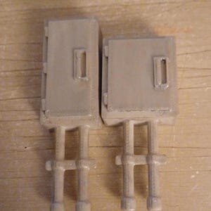 Set of Dollhouse 1/12 scale electrical and gas utility boxes.  gas line, breaker box
