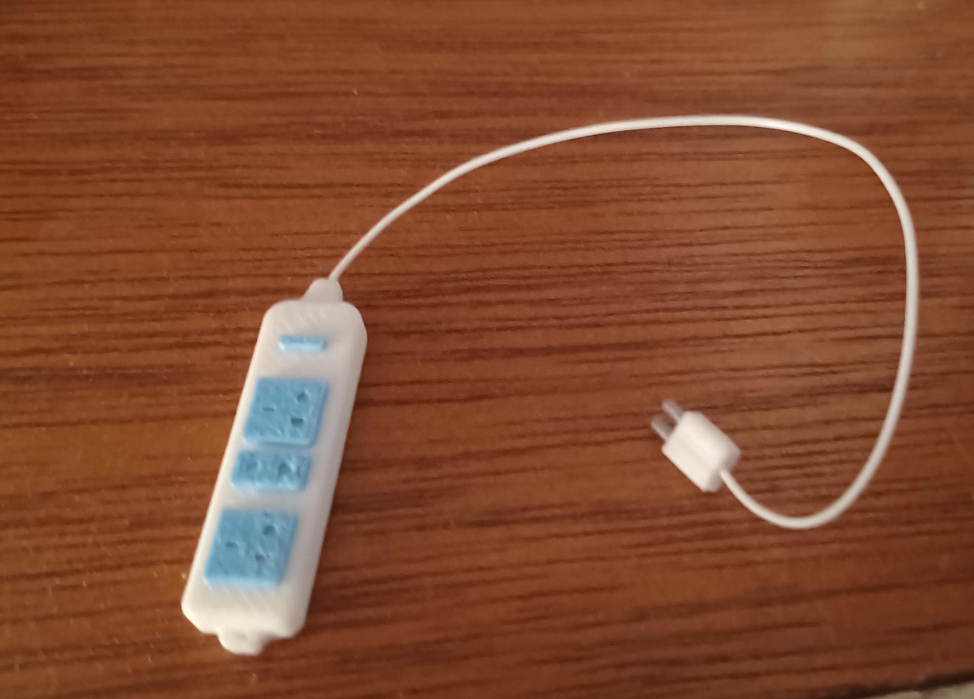 Dollhouse power strip, surge protector cord