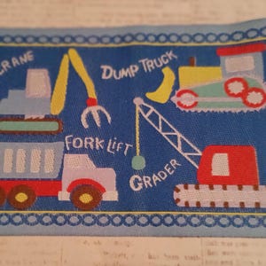 Dollhouse boys room nursery rug, 1/12 scale rug. Dollhouse decor