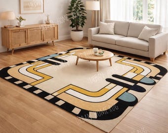 Modern Geometric Area Rug,  Living Room Rug,  Floor Decor