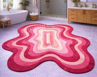 area rug red pink modern rug living room