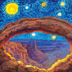 The Original 2026 Starry Night National Parks Wall Calendar | Hand