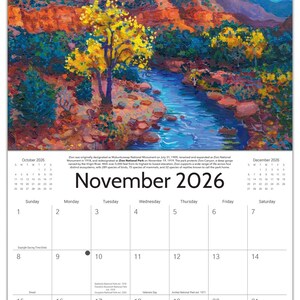 The Original 2026 Starry Night National Parks Wall Calendar | Hand