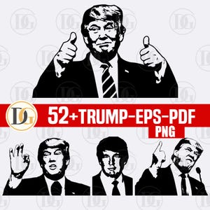 52 vector Trump, Donald Trump EPS Bundle, Trump Survive EPS, Trump Fight Silhouette, Donald Trump, Clipart Trump. Trump vetor, Trump png