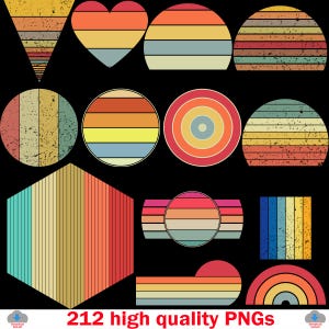 Retro Sunset SVG Bundle, Vintage Sunset SVG, Sunset Clipart, Retro Circle SVG, Distressed Sunset, Retro Sunset T-Shirt Designs.