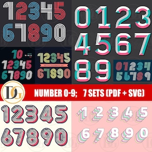 Numbers SVG Bundle, Numeral Numbers Svg, Counting Numbers Svg, Number Designs Svg, Line Number svg, Modern Number svg, Instant Download