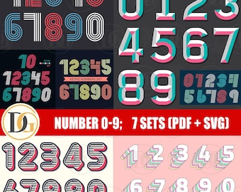 Numbers SVG Bundle, Numeral Numbers Svg, Counting Numbers Svg, Number Designs Svg, Line Number svg, Modern Number svg, Instant Download