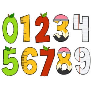 Numbers Look Letters School Alphabet Doodle Letters & Numbers Sublimation PNG, Teacher Font ...