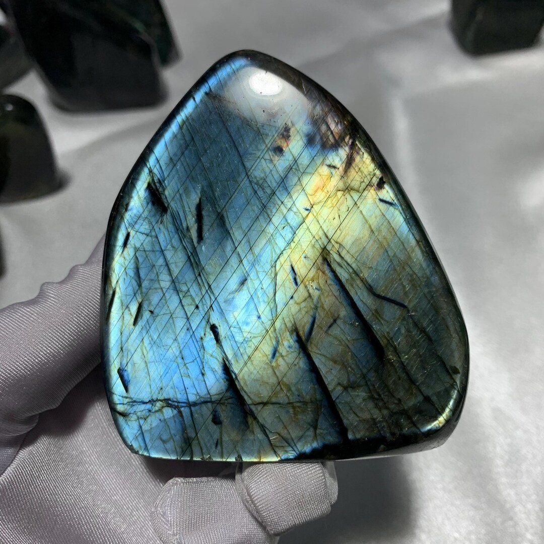 Rare Color Labradorite Freeform Natural Crystal Labradorite Mineral ...