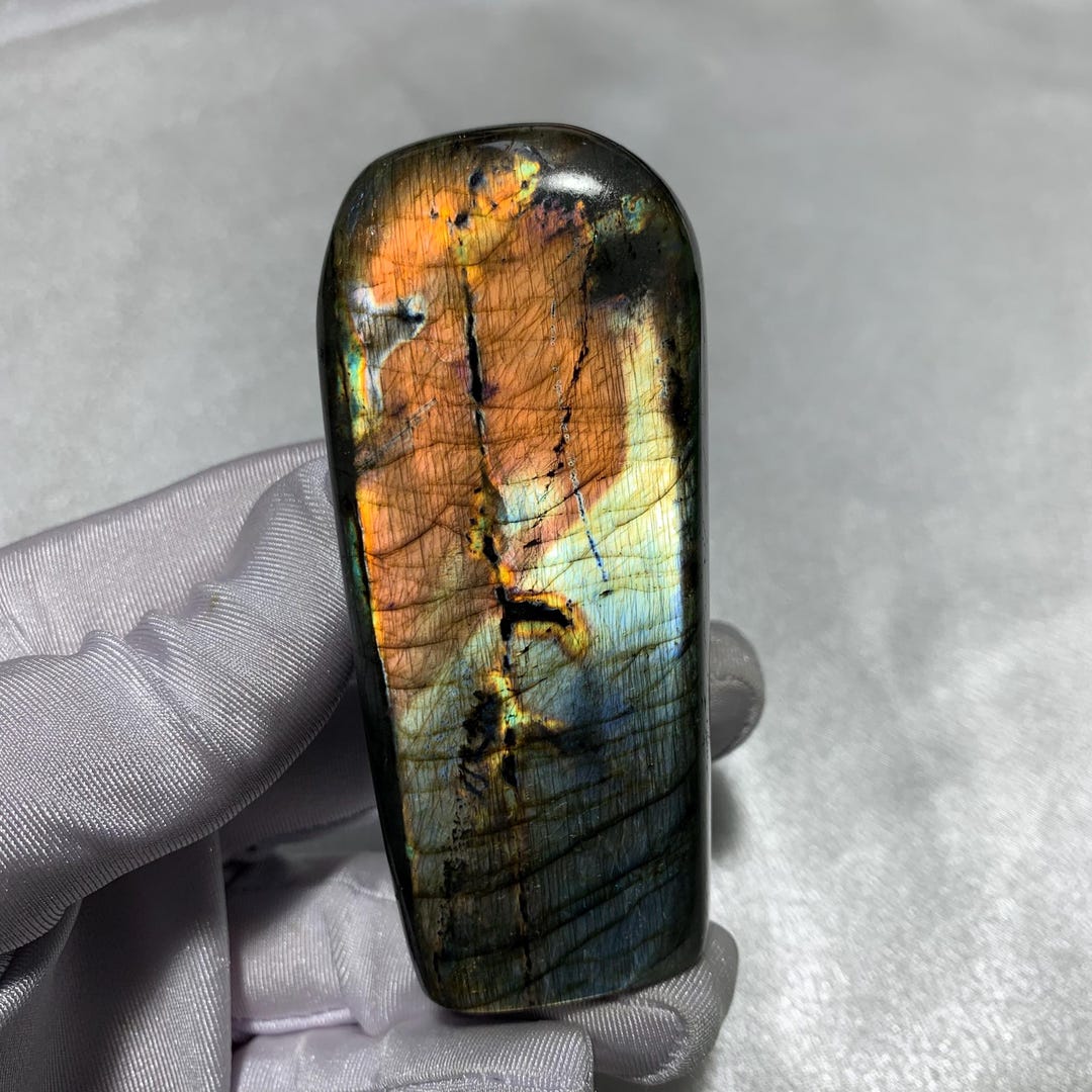 Rare Color Labradorite Freeform Natural Crystal Labradorite Mineral ...