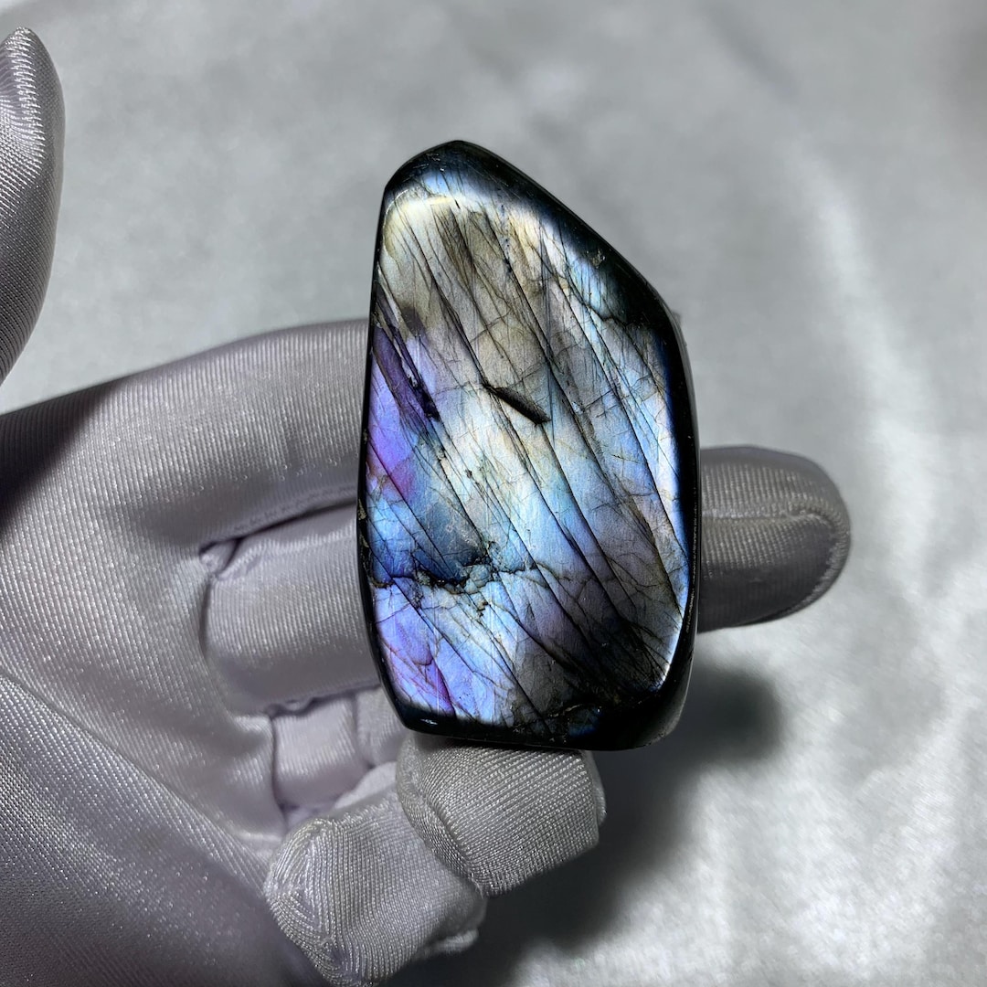 Rare Color Labradorite Freeform Natural Crystal Labradorite Mineral ...