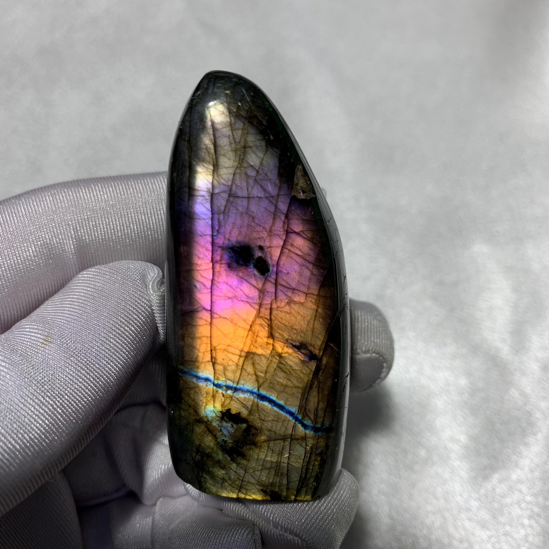 Rare Color Labradorite Freeform Natural Crystal Labradorite Mineral ...