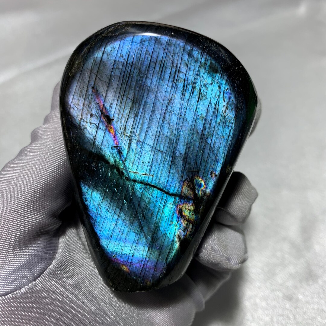 Rare Color Labradorite Freeform Natural Crystal Labradorite Mineral ...
