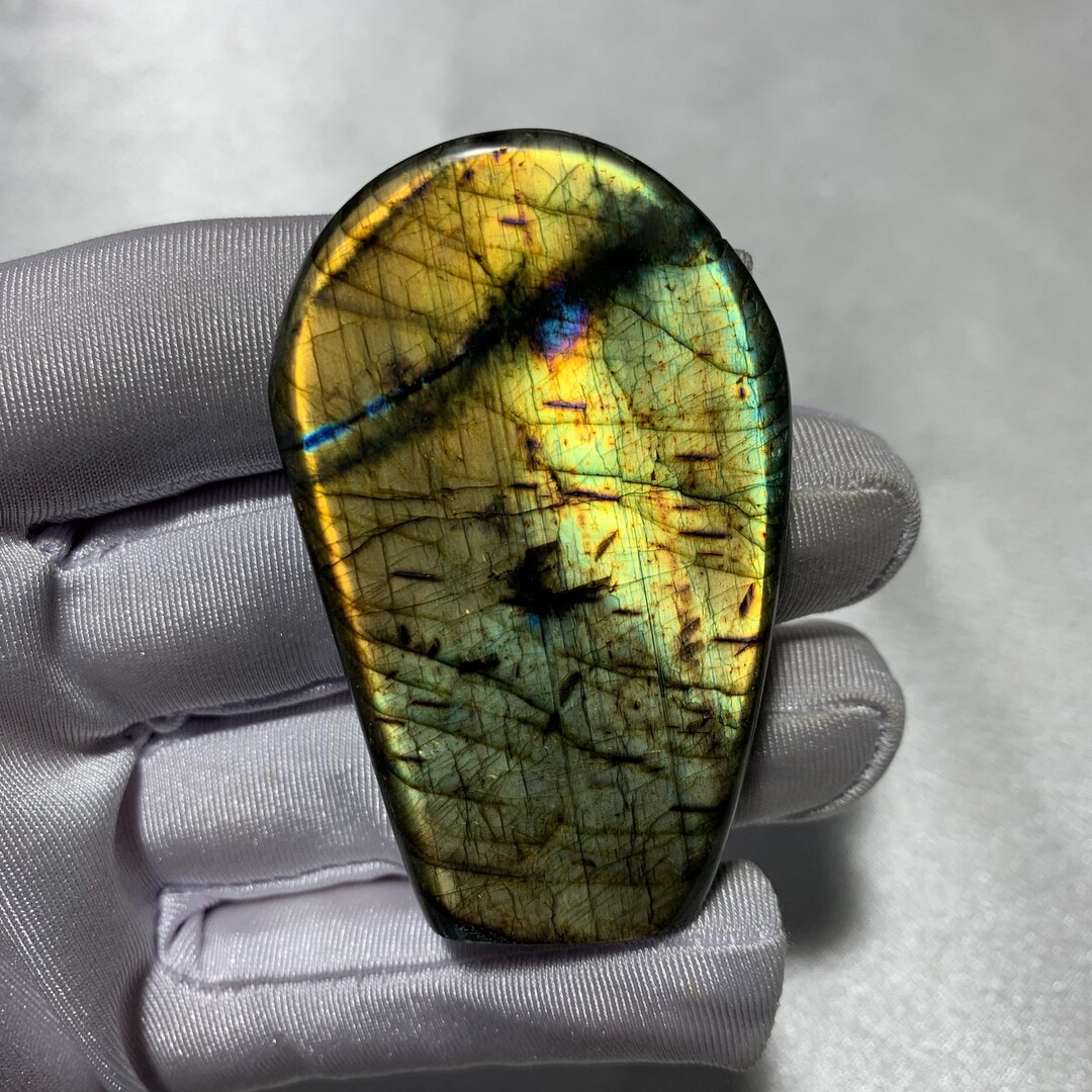 Labradorite Colorless 46g Rare Color Labradorite Freeform Natural Crystal Labradorite Mineral ...