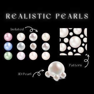 Realistic Pearl ClipArt, Instant Download, Commercial Use