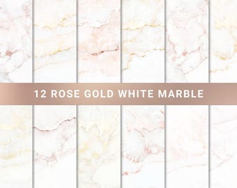 Cyfrowy papier marmurkowy w kolorze różowego złota: eleganckie tekstury, do zastosowań komercyjnych