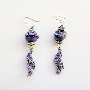 Lampwork and artisan beaded component earrings