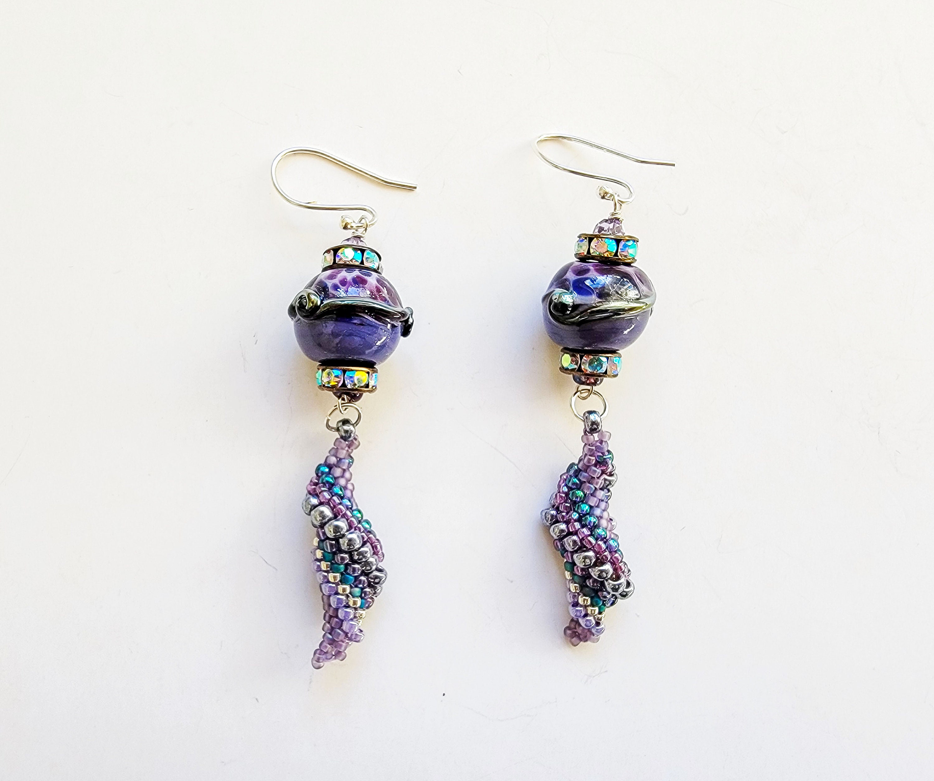 Lampwork and artisan beaded component earrings
