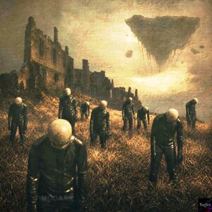 Surreal Dystopian Landscape Print, Dark Fantasy Wall Art, Post Apocalyptic Artwork, Cosmic Horror Decor, Gothic Digital Download