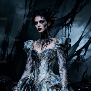 Haunted Bride Art Print • Gothic Horror Portrait (Digital Download)