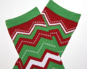 Pasgeboren Chevron Kerst Baby Beenwarmers