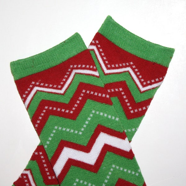 Newborn Chevron Christmas Baby Leg Warmers