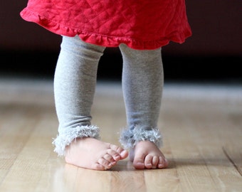Gray/ Silver Baby Leg Warmers