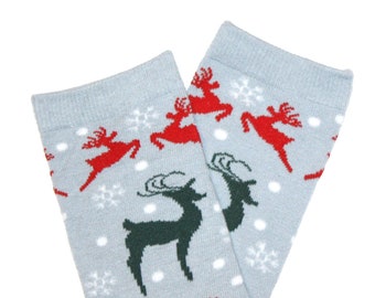 Reindeer Newborn Baby Leg Warmers