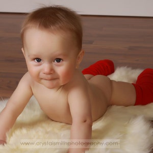 Valentine Red Baby Toddler Leg Warmers image 2