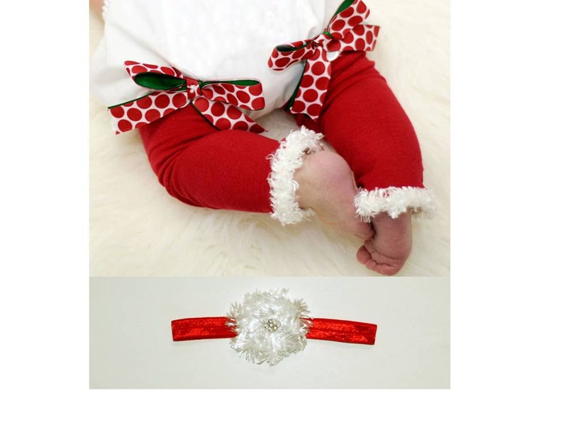 Red and White Christmas Baby Leg Warmers Etsy