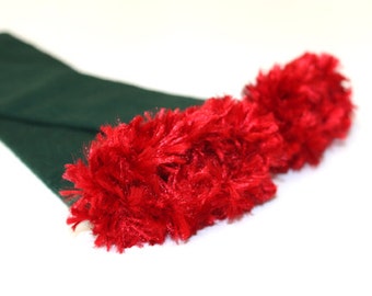 Green and Red Christmas Baby Leg Warmers