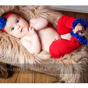 Violet Purple Baby Toddler Fuzzy Leg Warmers image 3