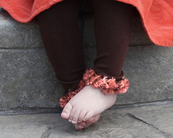 Autumn Brown Multicolored baby Leg Warmers