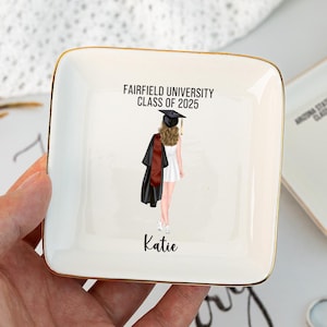 Personalisierte Abschluss Ringschale, maßgeschneiderte Name Grad Bachelors Masters MBA PHD-Graduierte Geschenke, Klasse von 2025 Geschenke, einzigartiges Andenken