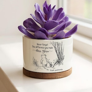 Personlig Nalle Puh Keramisk Blomkruka, Lärarpresent