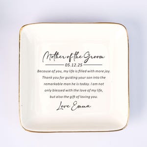Portafedi personalizzato per la madre dello sposo, portagioie personalizzato per la suocera, regalo per la mamma della sposa, regalo di nozze, portafedi nuziale