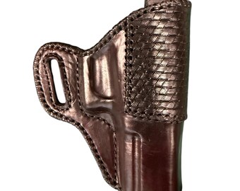 Customizable Glock G20 10mm OWB leather Holster (choose your color) (weapon NOT included), handmade in the US