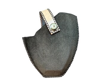 One-of-a-kind Handmade Futuristic Leather Holster for Glock G43X OWB (brown Suede ) (weapon NOT included)