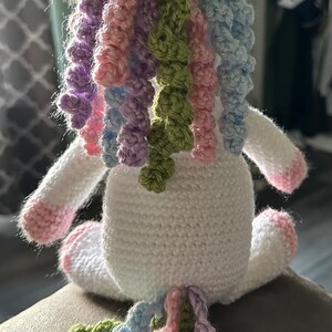 Crochet Rainbow Unicorn Amigurumi Stuffed Animal Plushie image 3