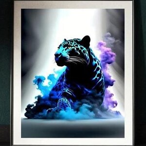 Smoke jaguart | Ultra HD | Digital printable artwork | Jaguar Wall Art | Instant download | 300 dpi