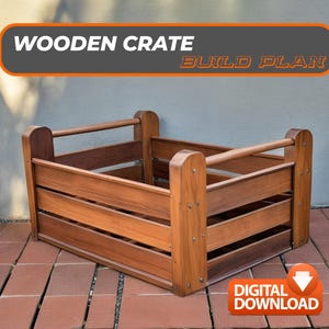 PDF Download-DIY Plans to Build Wooden Crate- Step by Step Plan- Wood crate plans PDF Instant Download - Storage boxes diy plans