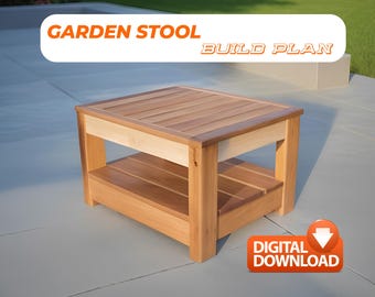 Outdoor Stool Plans- Wooden Outdoor Side Table/small Bench Plan