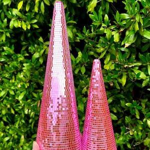 Pink Mirror Ball Disco Tree