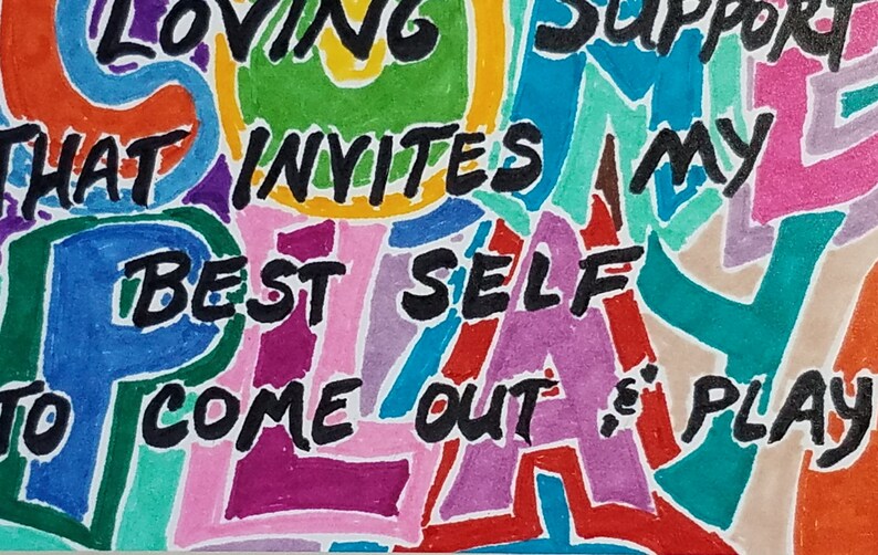 Inspirational Gift Encouragement Gift Free Shipping Spiritual Affirmation Original Sharpie Art