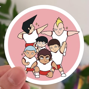 Sticker Mob Psycho Body Improvement Club | Leuke grappige animesticker | Laptop met Bullet Journal-planner