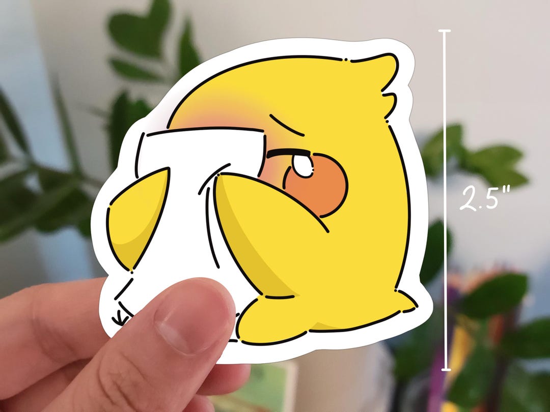 Cute Crying Bird Sticker | Chubby Borb Sticker | Bullet Journal Planner ...