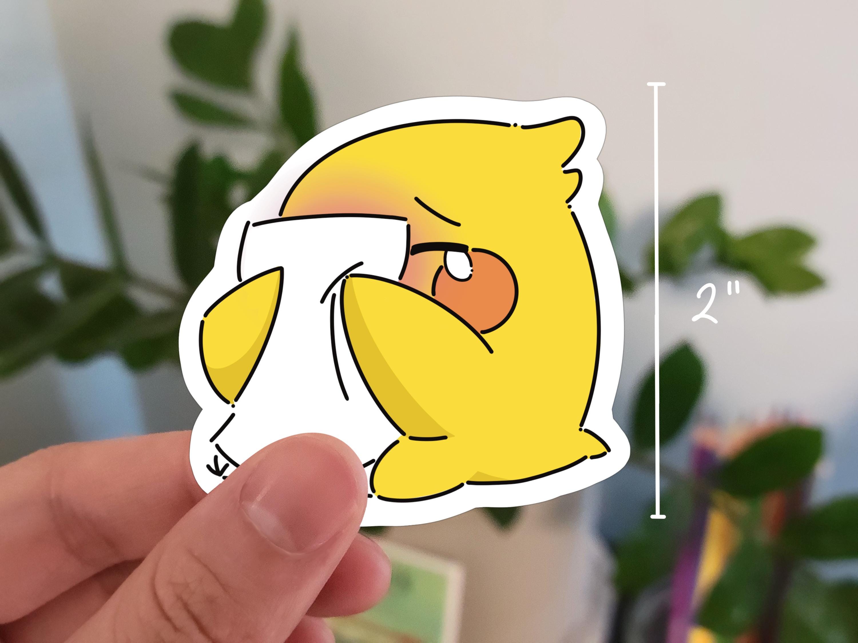 Cute Crying Bird Sticker | Chubby Borb Sticker | Bullet Journal Planner ...
