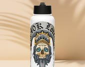 40K Lorecast Stainless steel water bottle with a straw lid