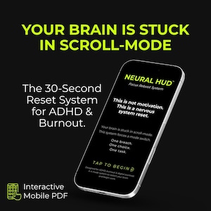 ADHD Dopamine Menu Interactive PDF, Executive Dysfunction Aid, Focus Tracker, Task Paralysis Digital Planner