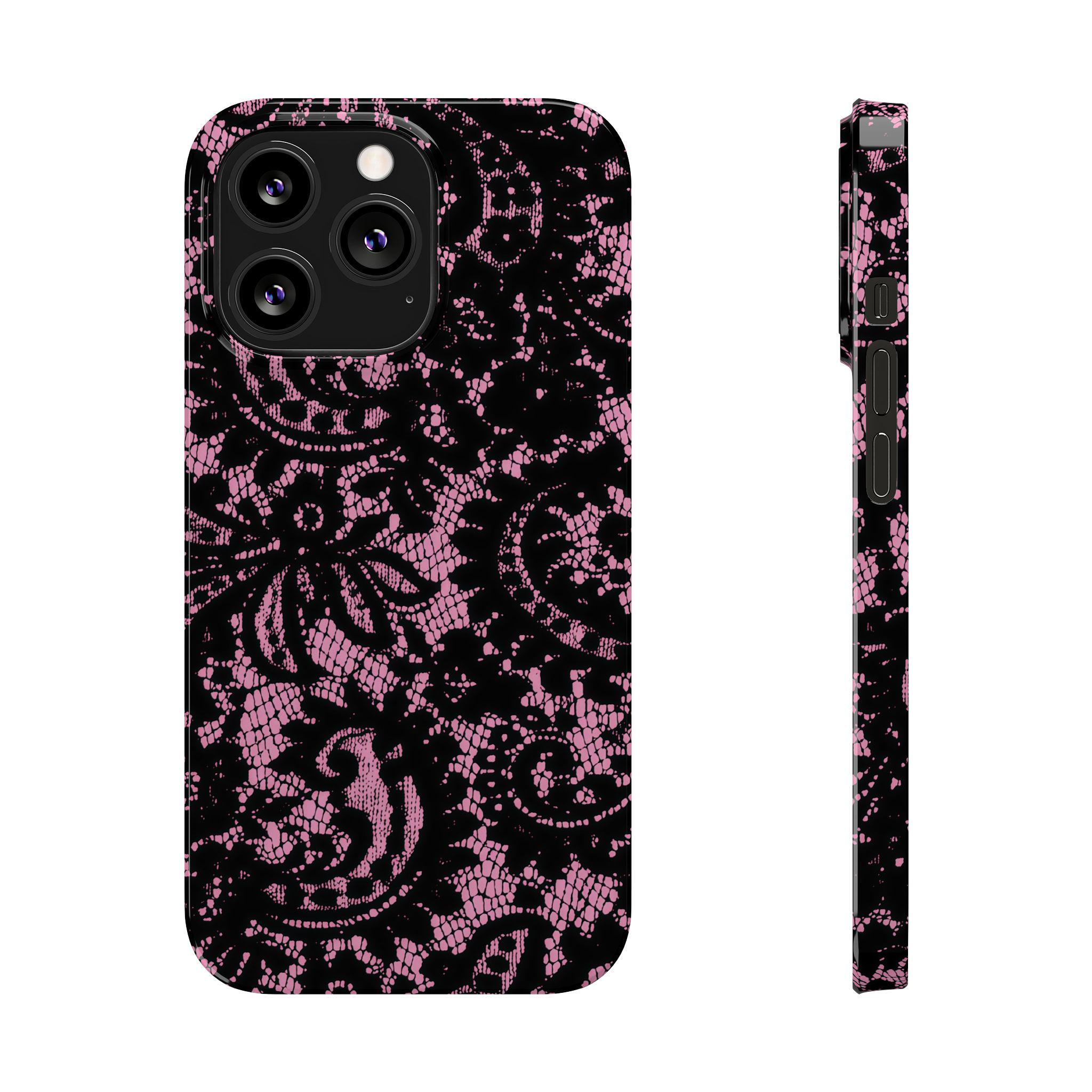 Pink and Black Lace iPhone Case - Chic Phone Cover, Stylish Gadget Accessories, Pink Floral Design, Perfect Gift for Her - Etsy Pink and Black Lace iPhone Case - Chic Phone Cover, Stylish Gadget Accessories, Pink Floral Design, Perfect Gift for Her - Etsy